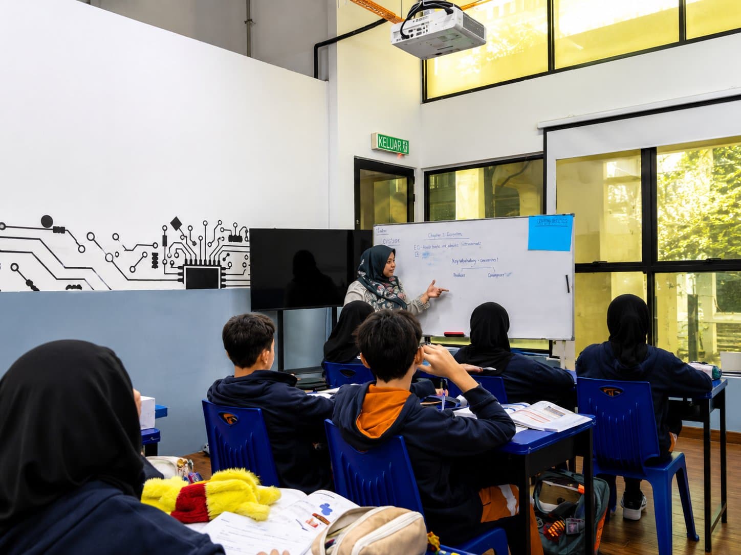 Students in a supervised study session